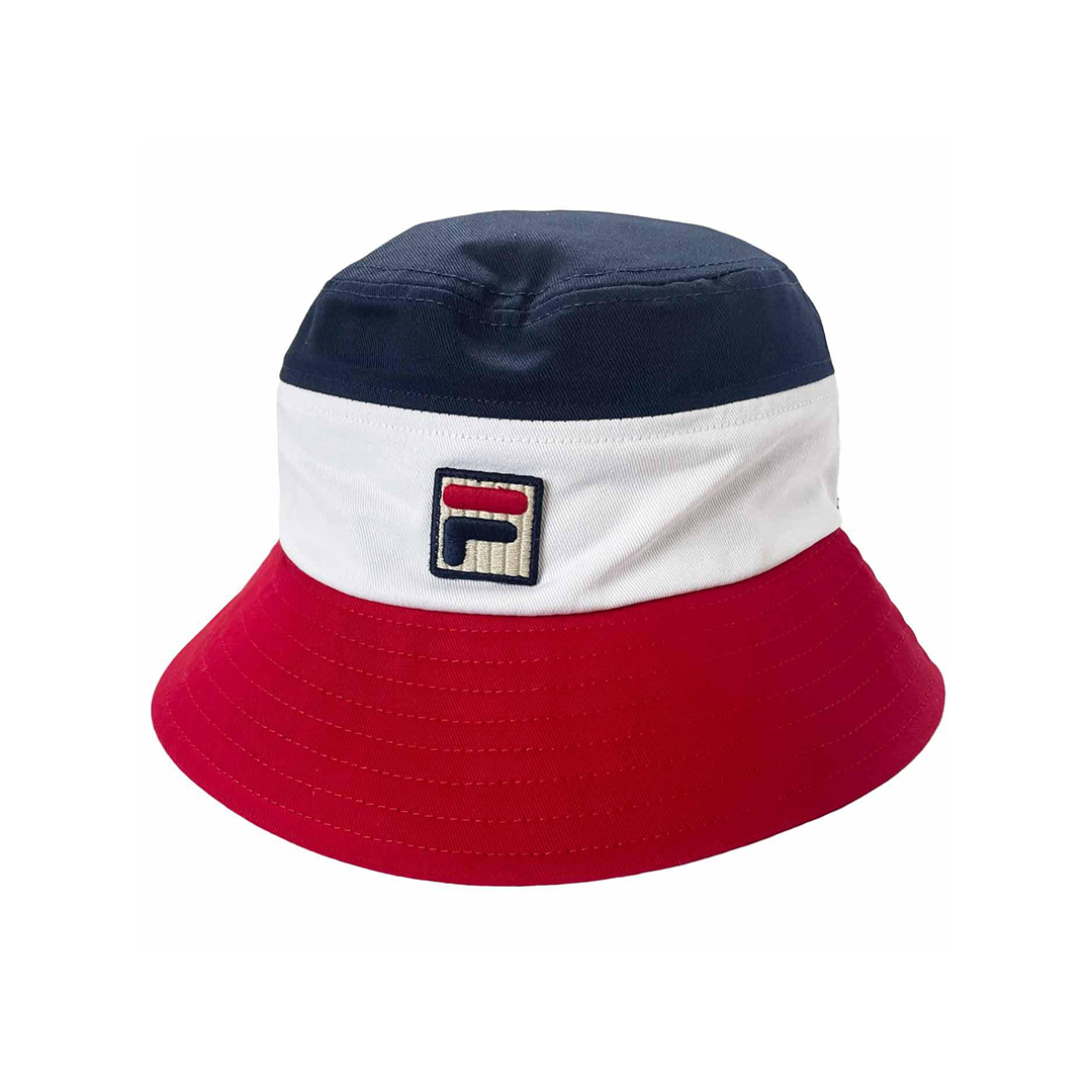 FILA Marco Tri-Coloured Bucket Hat Red/White/Navy