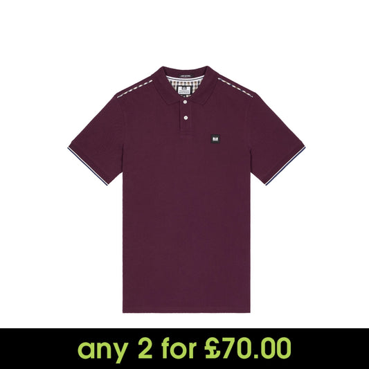 Weekend Offender Sakai Polo Shirt Acai Berry