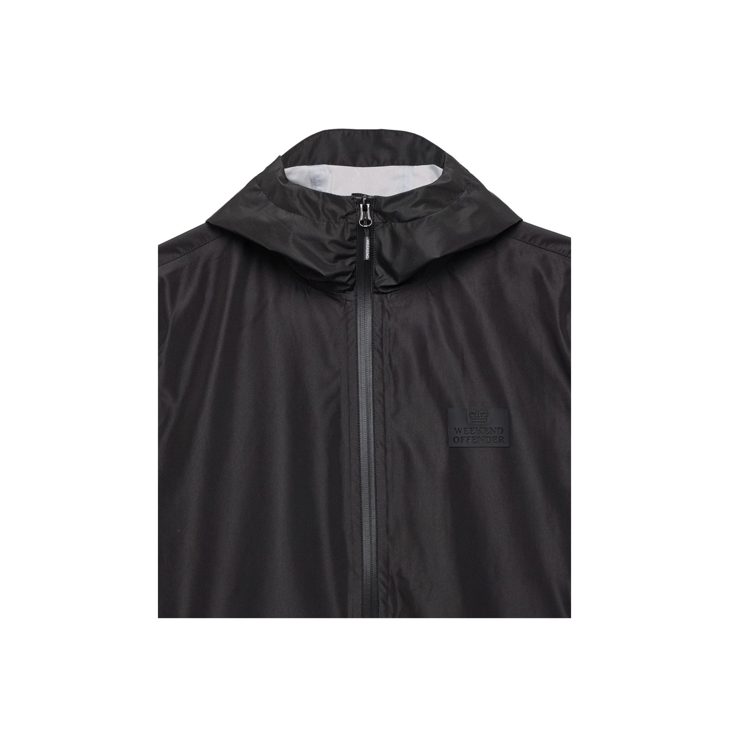 Weekend Offender Football + Festivals Waterproof Stow-away Jacket Black