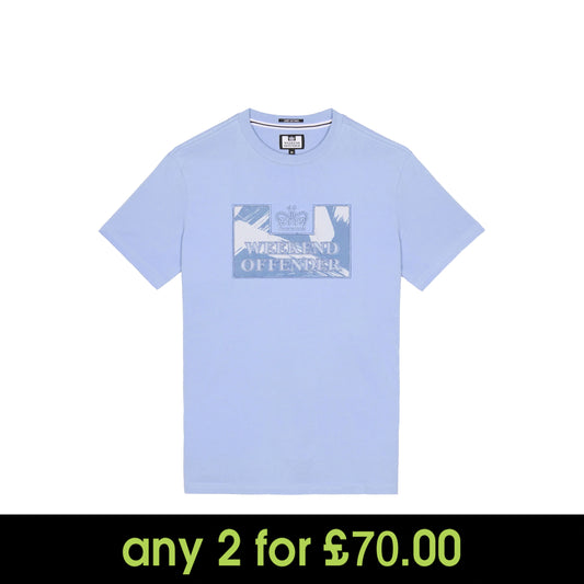 Weekend Offender Adachi Camo T-Shirt Cornflower