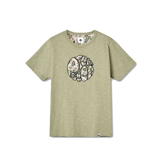 Pretty Green Aquarelle Paisley T-Shirt Green