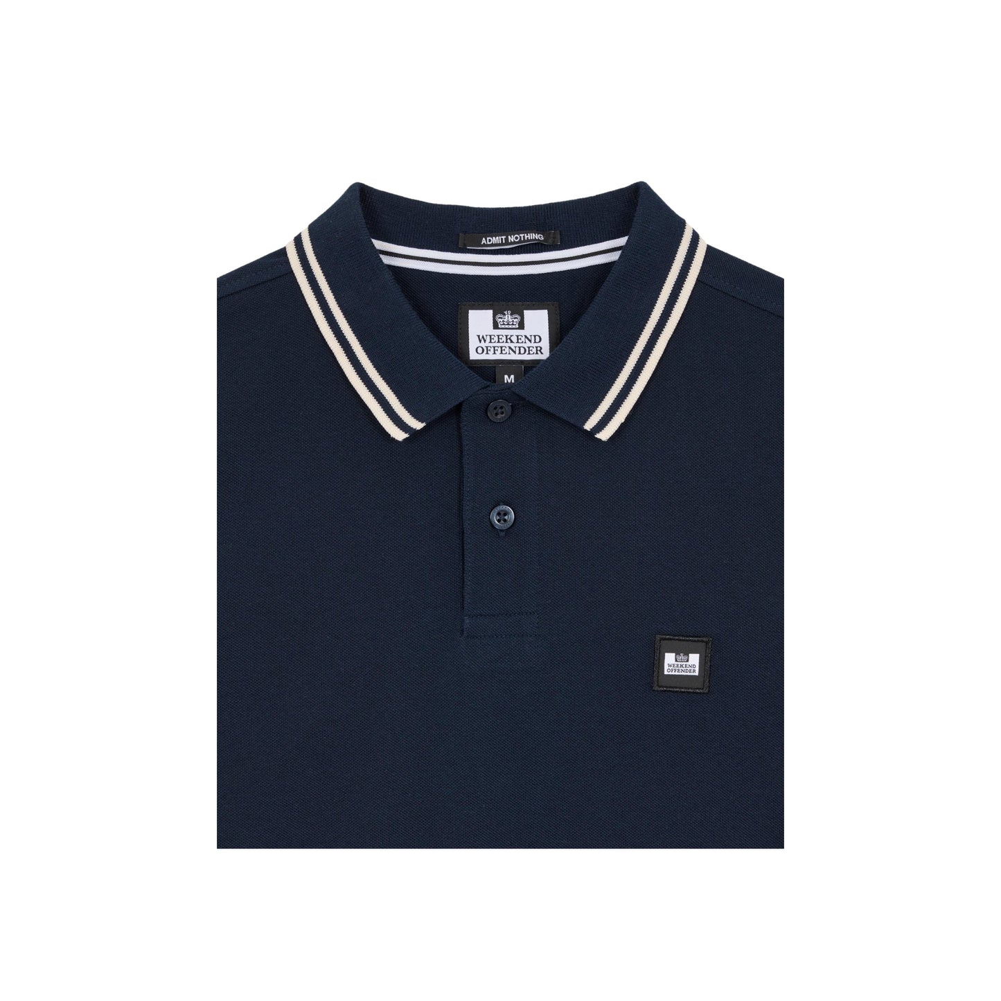 Weekend Offender Levanto Tipped Polo Shirt Navy/Alabaster