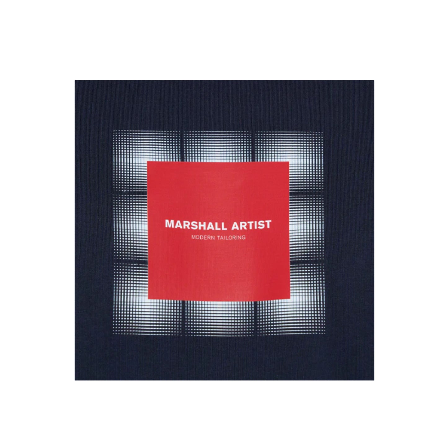 Marshall Artist Shadow Check T-Shirt Navy