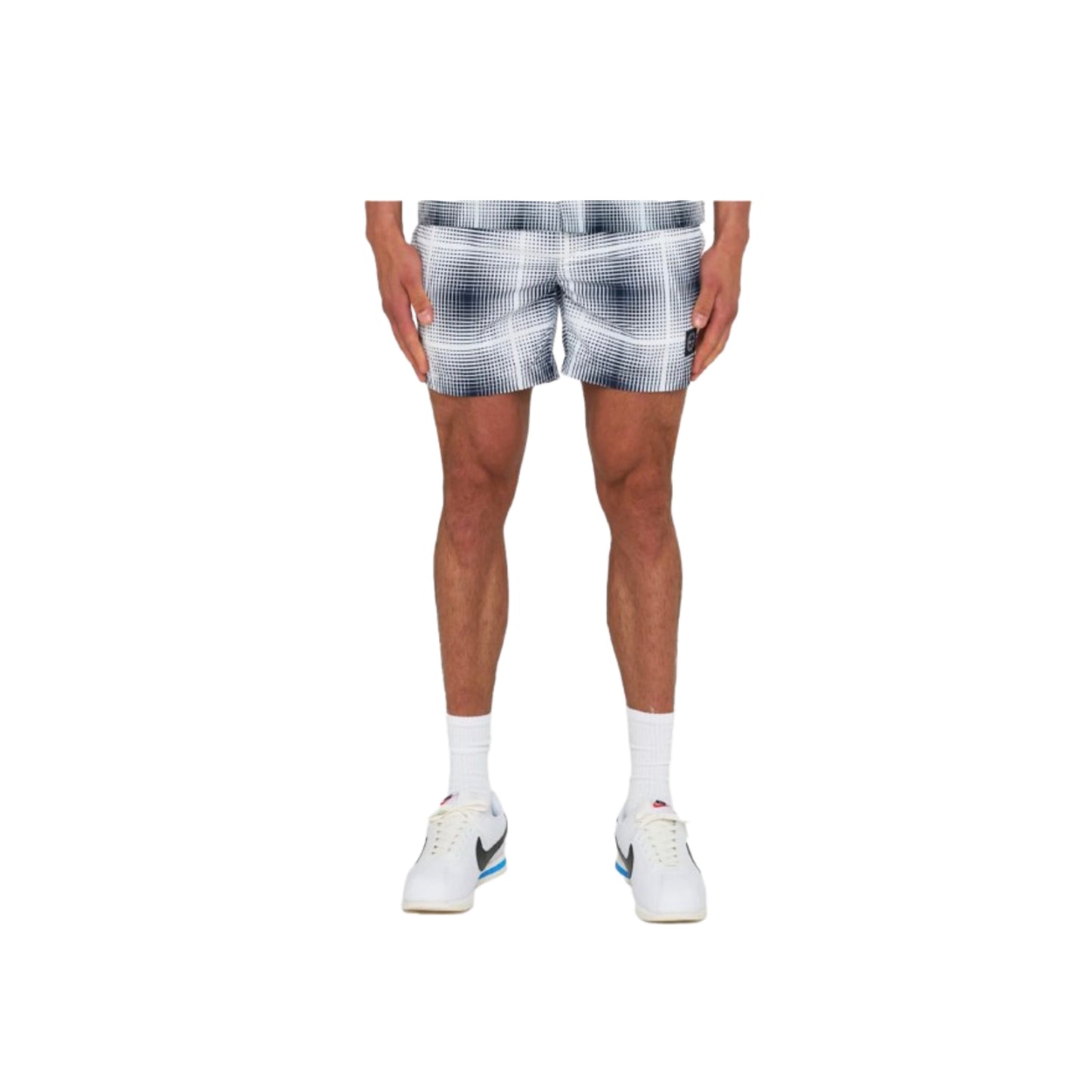 Marshall Artist Shadow Check Swimshorts Navy