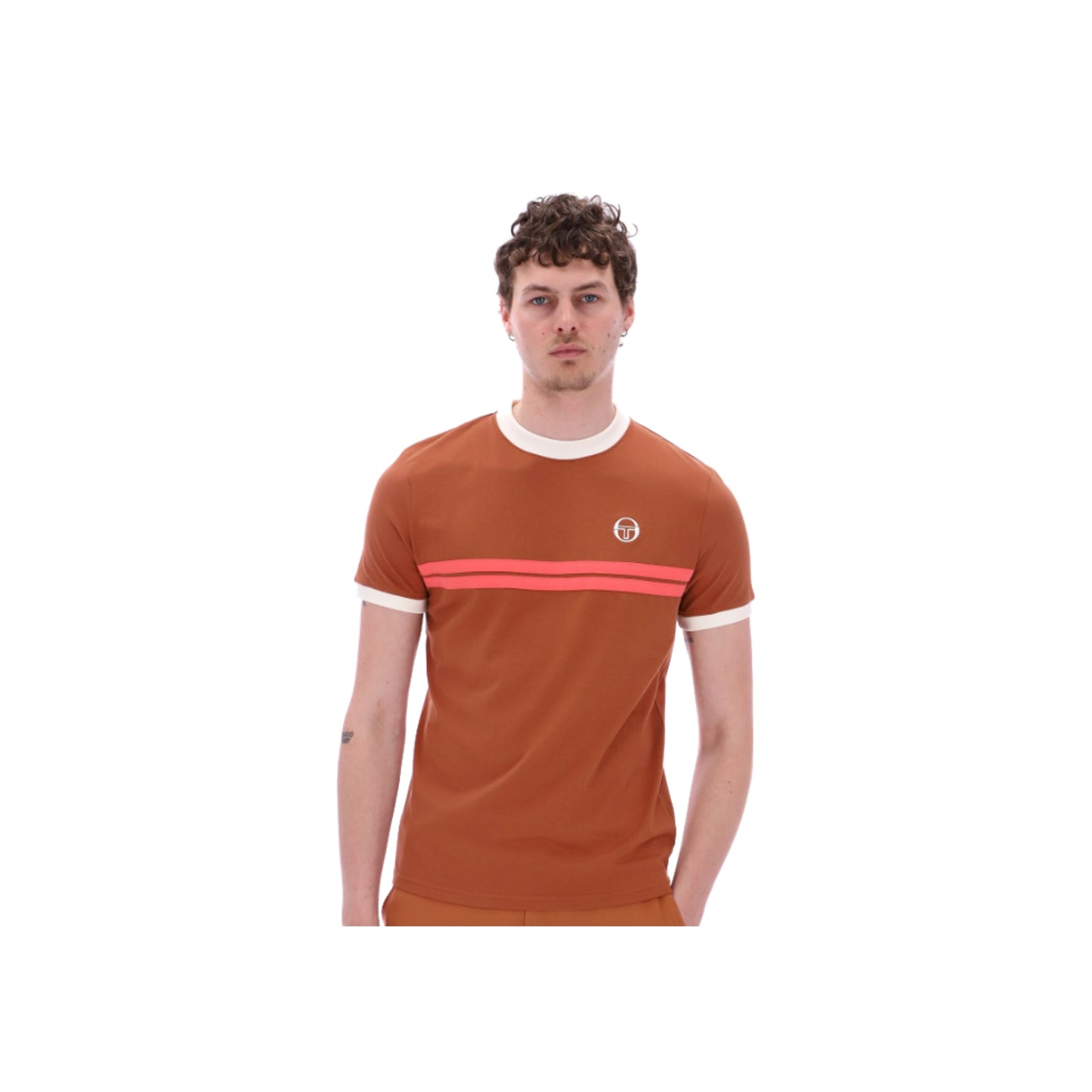 Sergio Tacchini Supermac T-Shirt Mocha Bisque/Gardenia/Dubarry