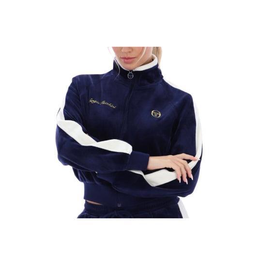 Sergio Tacchini Miss Carlotta TT Velour Track Top Maritime Blue/Gardenia