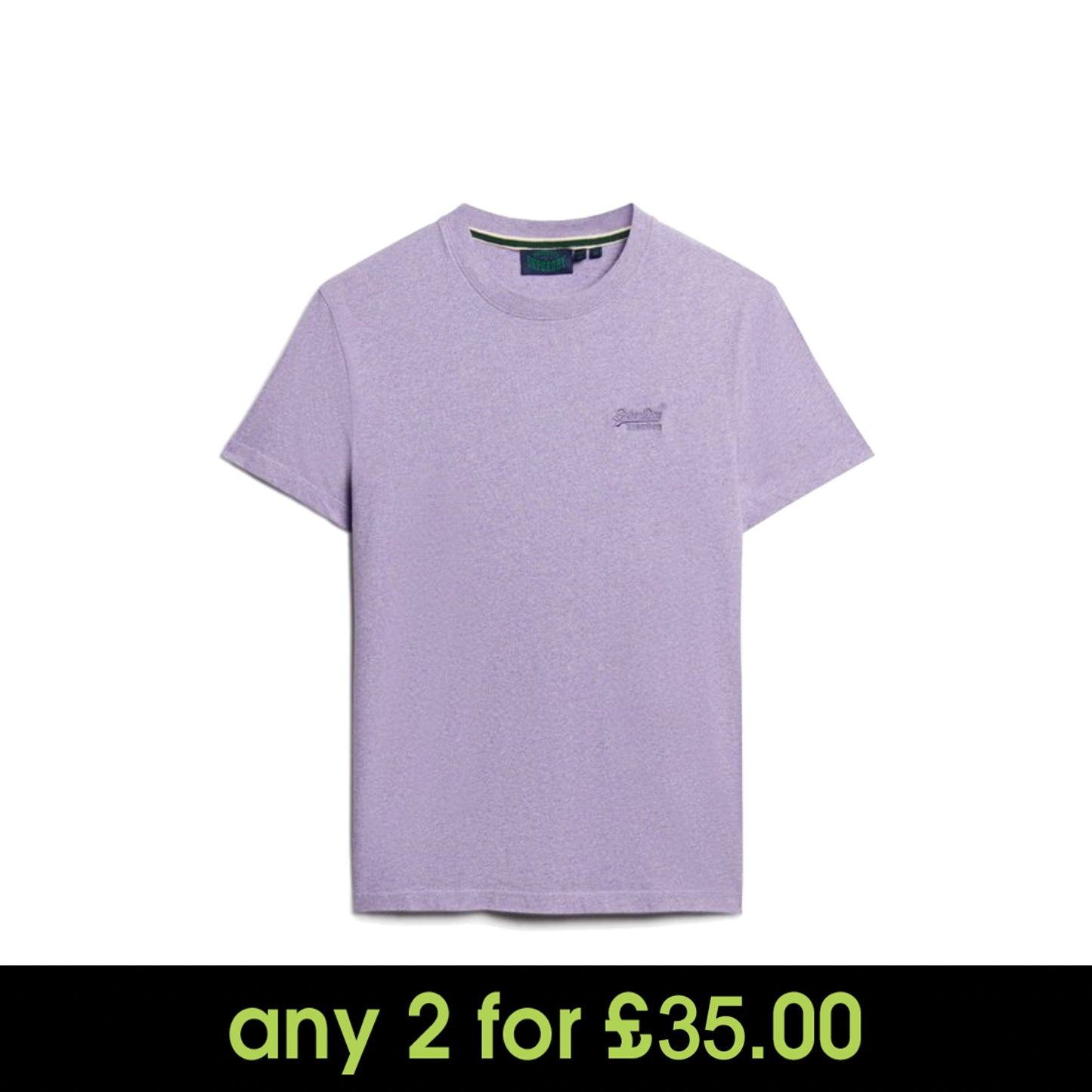 Superdry Essential Logo Embroidered T-Shirt Iris Purple