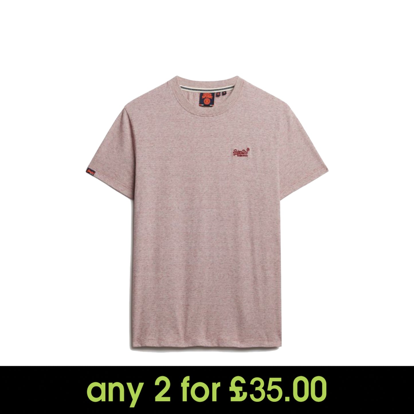 Superdry Essential Logo Embroidered T-Shirt Cherry Red