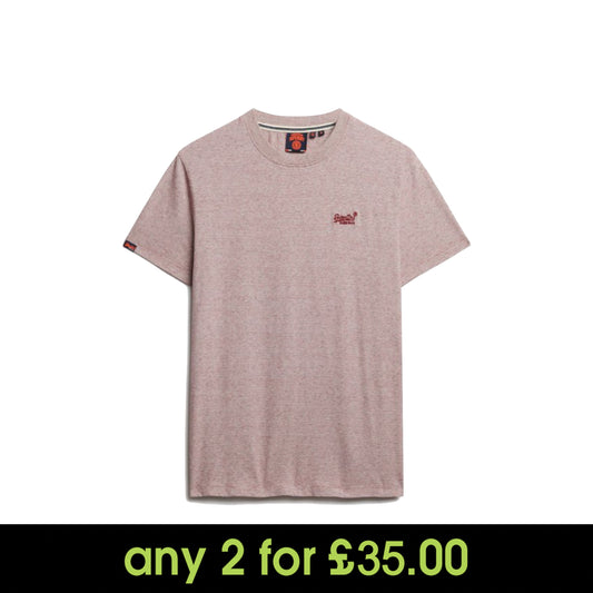 Superdry Essential Logo Embroidered T-Shirt Cherry Red