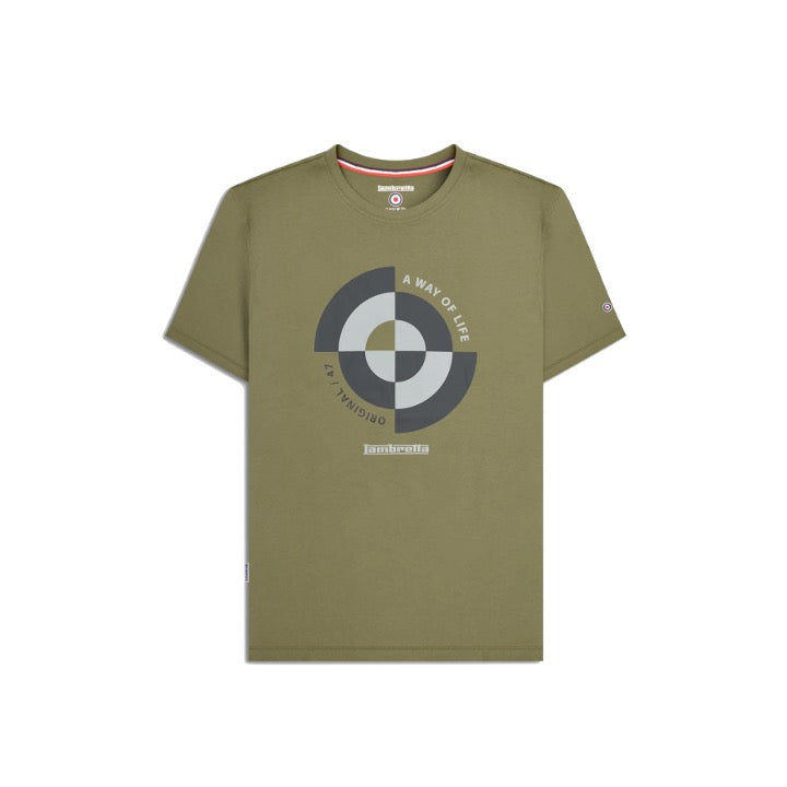 Lambretta Target Quadrant T-Shirt Khaki