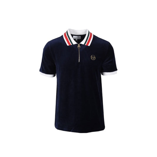 Sergio Tacchini Mahony Velour Polo Maritime Blue