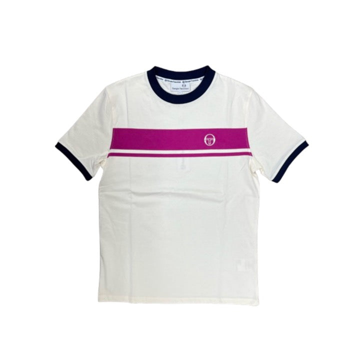 Sergio Tacchini Master T-Shirt Gardenia/Maritime Blue/Festival Fuschia