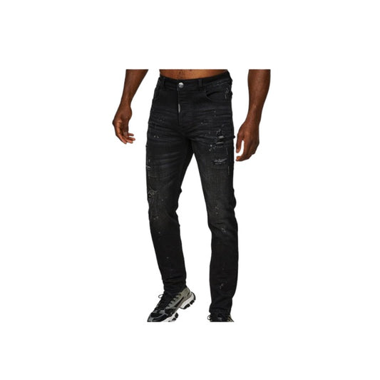 Alessandro Zavetti Apollo 005 Slim Fit Jeans Black