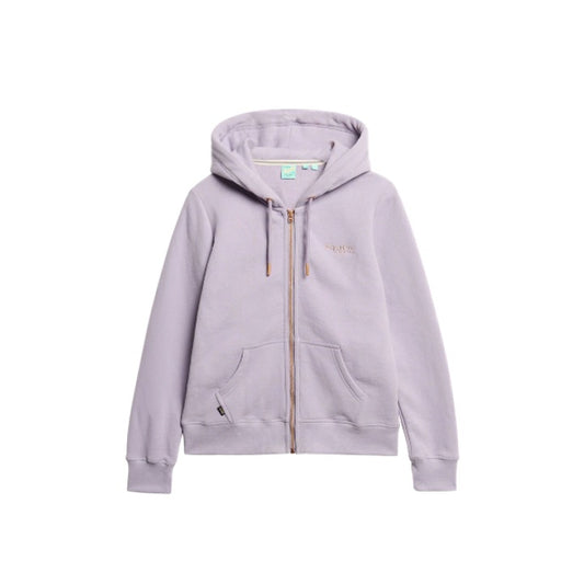 Superdry Essential Logo Zip Hoodie Brassica Lilac