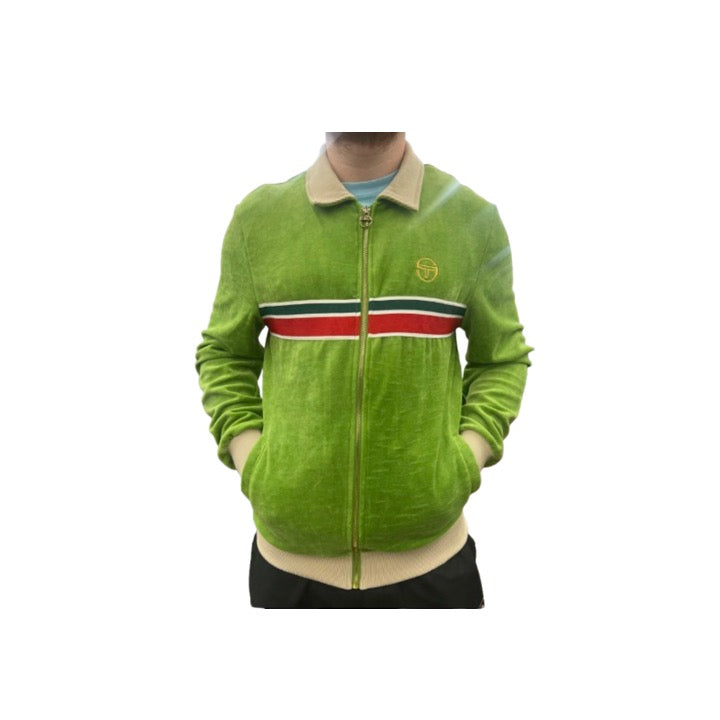 Sergio Tacchini Spencer Velour Track Top Piquant Green/Pelican