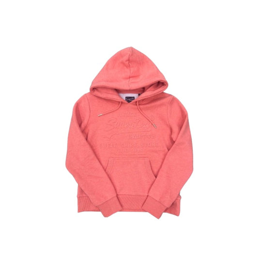 Superdry Embossed VL Graphic Hoodie Coral Marl