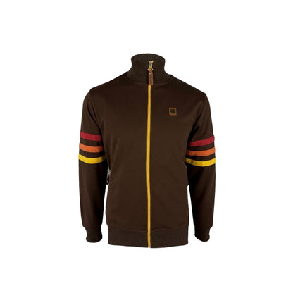 Trojan Stripe Sleeve Track Top Chocolate