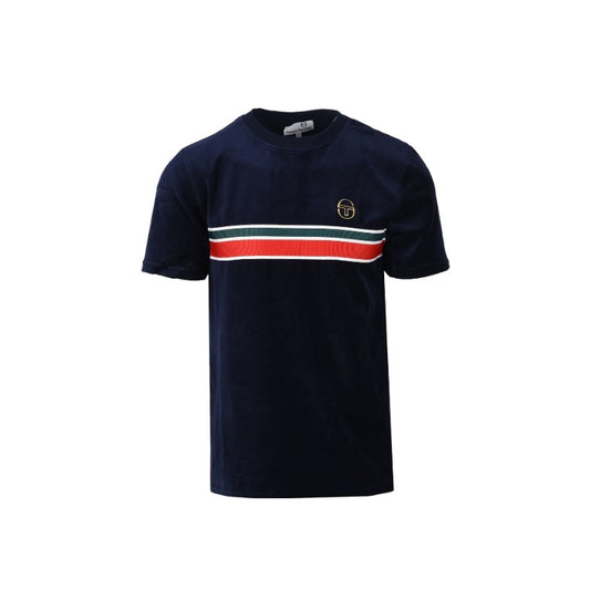 Sergio Tacchini Ayme Velour T-Shirt Maritime Blue