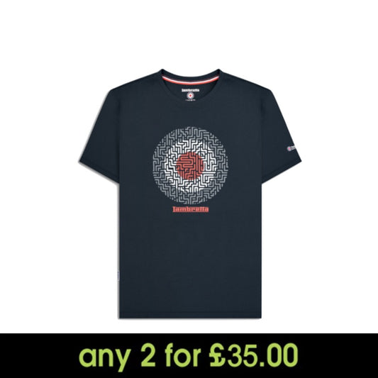 Lambretta Geo Target T-Shirt Navy