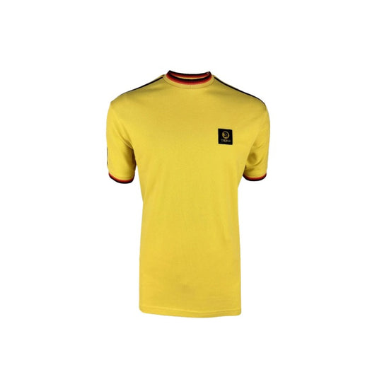 Trojan Three Colour Tipped Pique T-Shirt Mustard