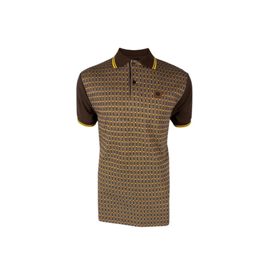 Trojan Squares Panel Polo Chocolate