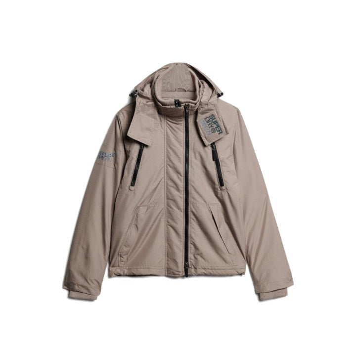 Superdry Hooded MTN Windbreaker Jacket Deep Beige