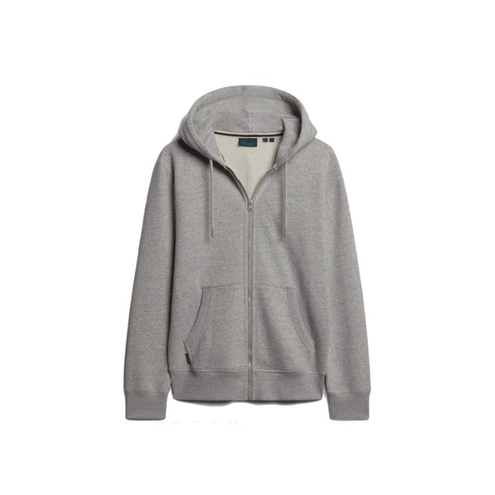 Superdry Essential Logo Zip Hoodie Athletic Grey Marl