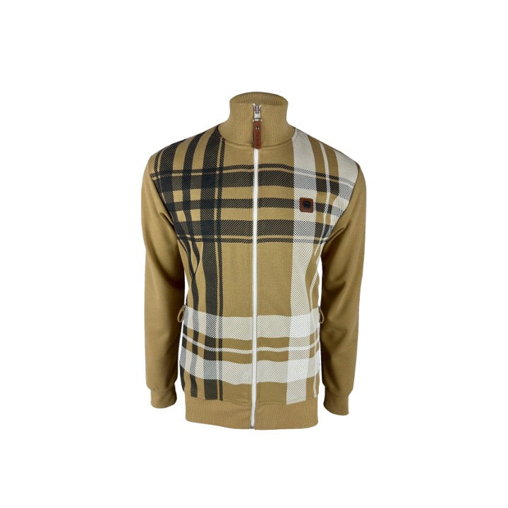 Trojan Oversize Check Track Top Camel