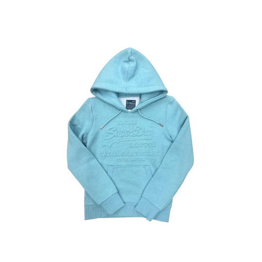 Superdry Embossed VL Graphic Hoodie Sage Green Marl