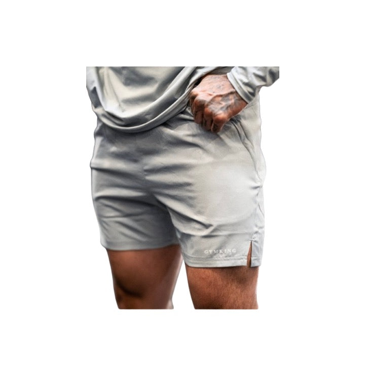 Gym King Debossed Camo Shorts 5 Inch Cloudy Grey