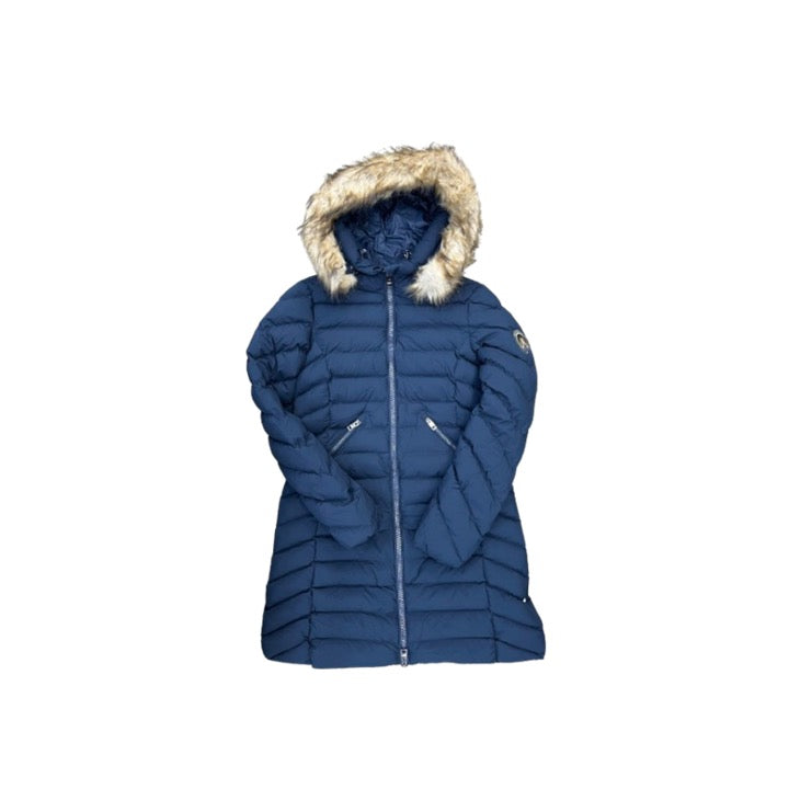 Superdry Fuji Faux Fur Hood Mid Length Parka Eclipse Navy