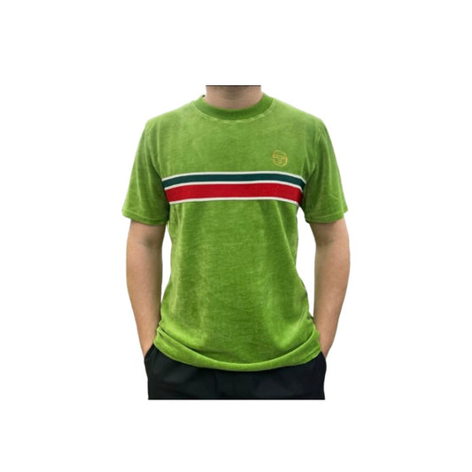 Sergio Tacchini Ayme Velour T-Shirt Piquant Green