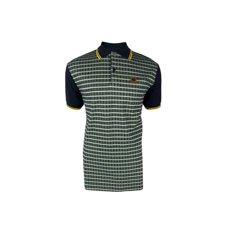 Trojan Squares Panel Polo Navy