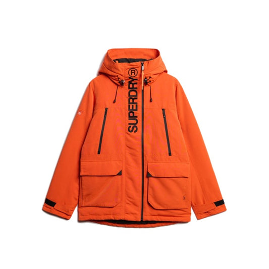 Superdry Ultimate EMB Windbreaker Jacket Flame Orange