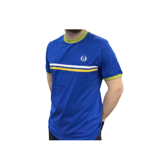 Sergio Tacchini Supermac T-Shirt Nautical Blue/Dark Citron/Daffodil