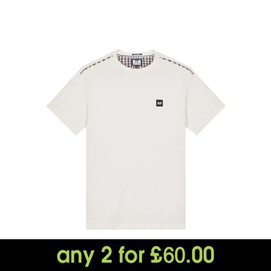 Weekend Offender Manuel Check Piping T-Shirt Ghost/Mid house Check