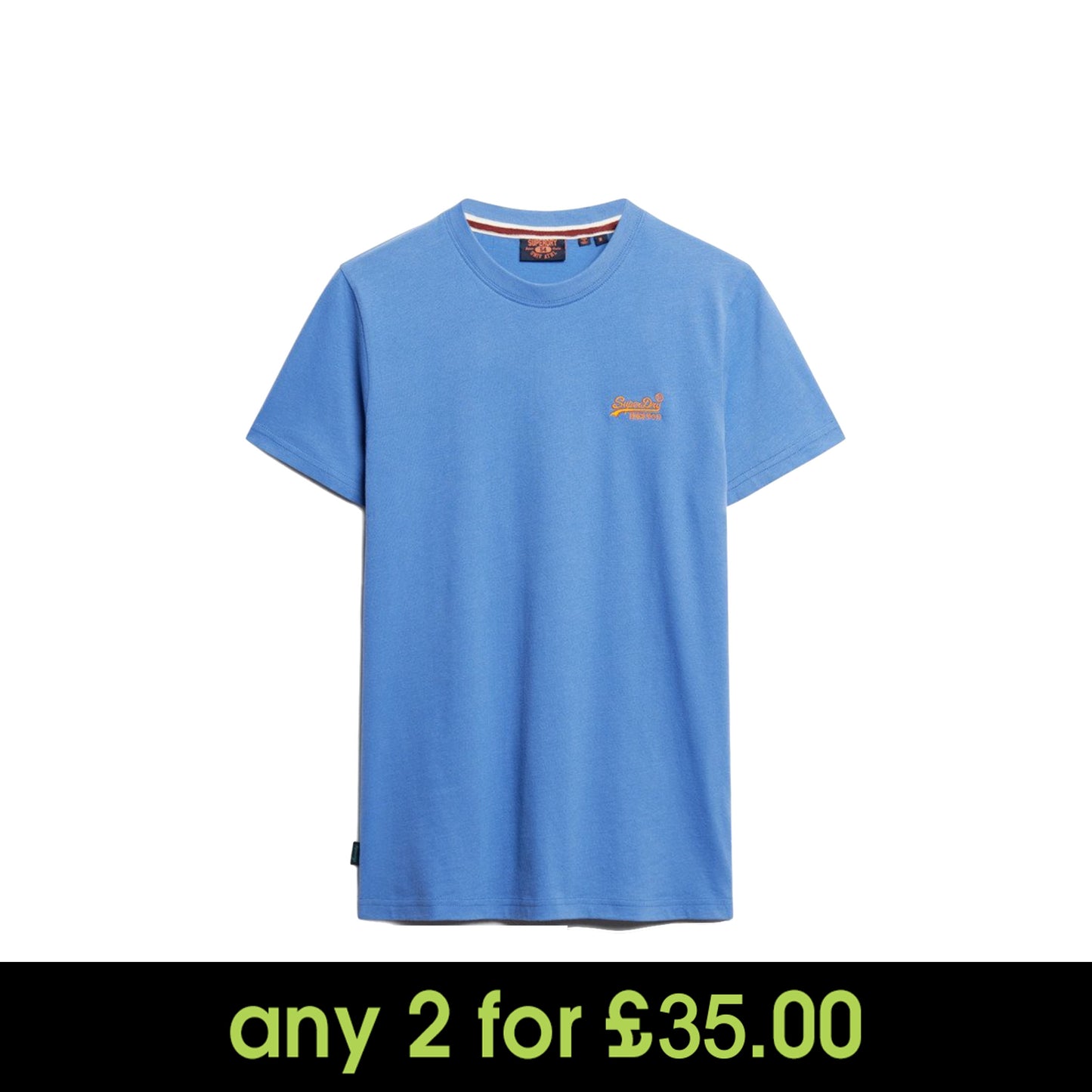 Superdry Essential Logo Embroidered T-Shirt Monaco Blue