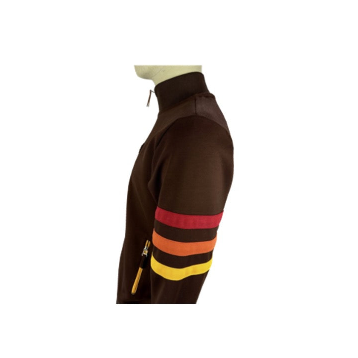 Trojan Stripe Sleeve Track Top Chocolate