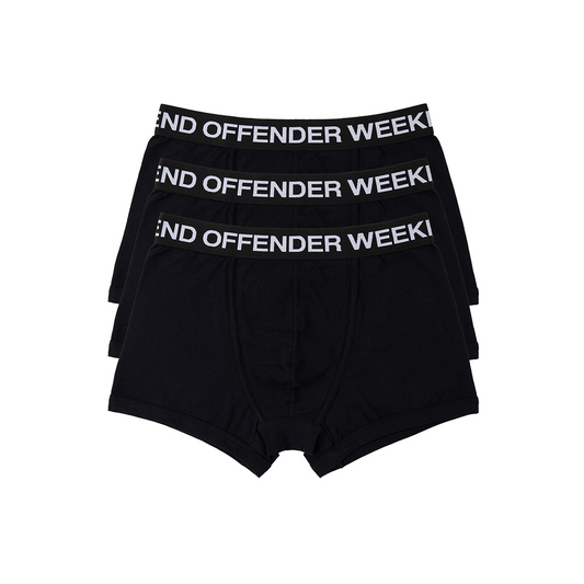 Weekend Offender 3pk Boxer Shorts Black