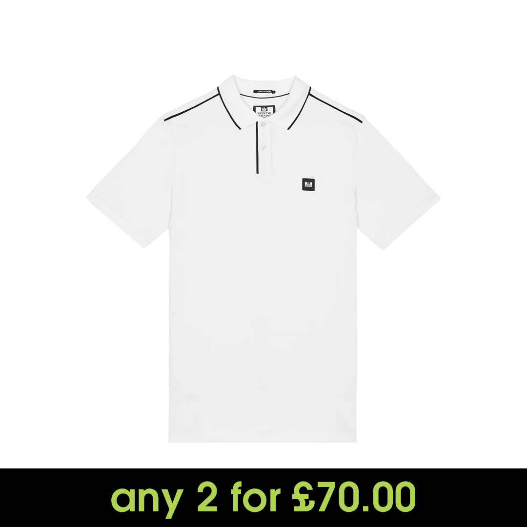 Weekend Offender Astola Polo Shirt White/Black