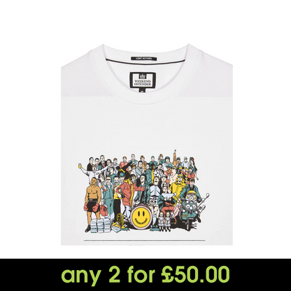 Weekend Offender Blake Graphic T-Shirt White