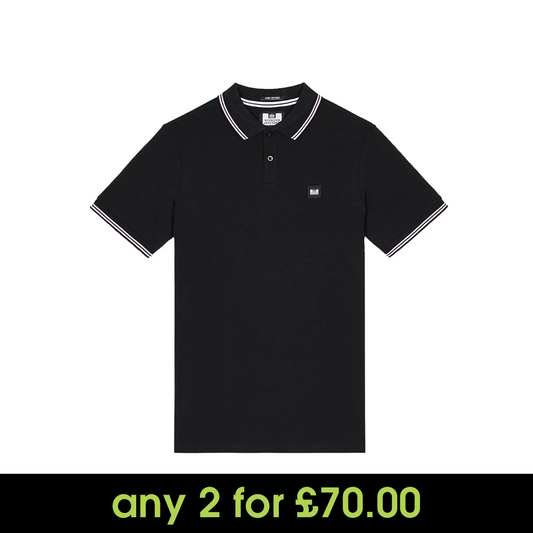 Weekend Offender Farina Polo Shirt Black/Snap Dragon