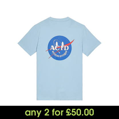 Weekend Offender Nasa Graphic T-Shirt Arctic Blue