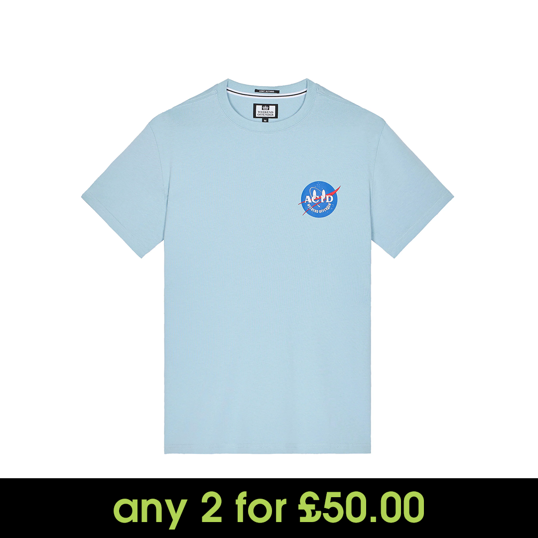 Weekend Offender Nasa Graphic T-Shirt Arctic Blue