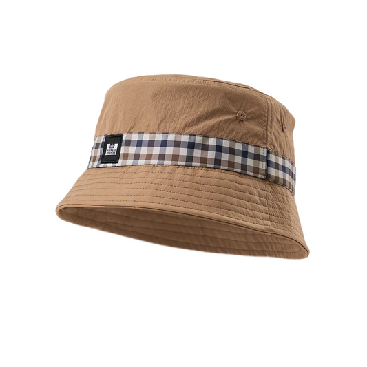 Weekend Offender Queensland Bucket Hat Cognac / Mid House Check