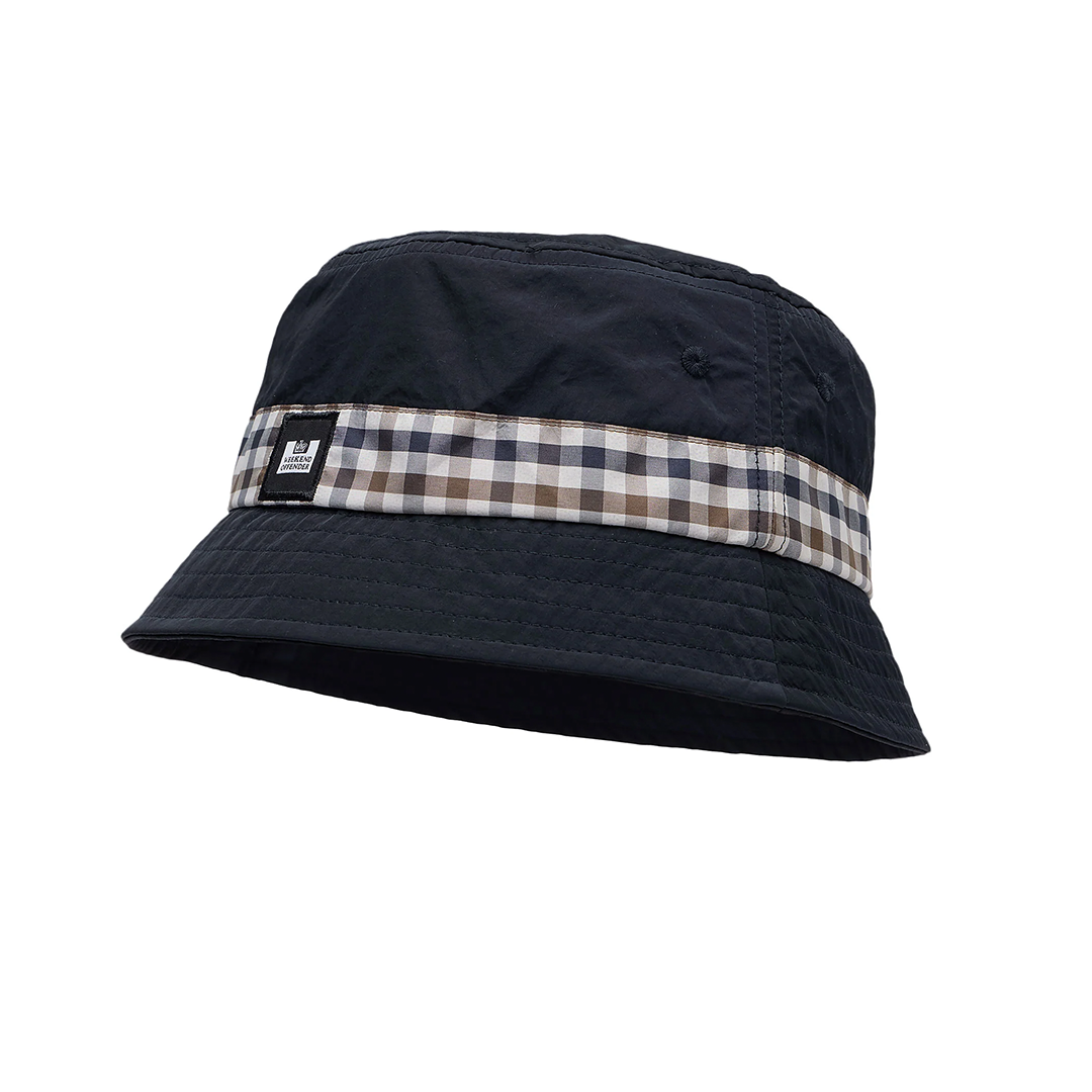 Weekend Offender Queensland Bucket Hat Navy / Mid House Check