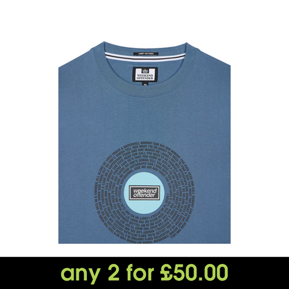 Weekend Offender Supersonic Graphic T-Shirt Baltic Blue