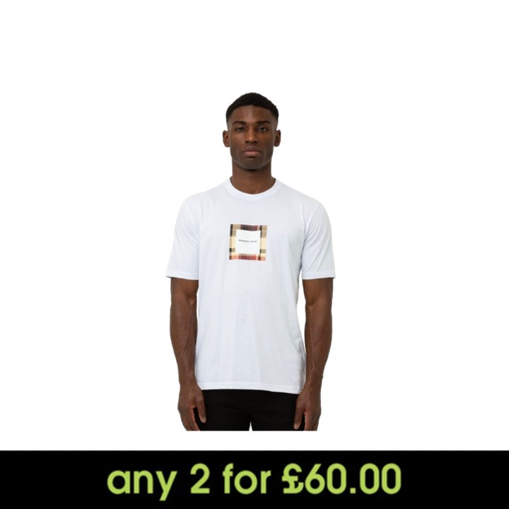 Marshall Artist Carter Check T-Shirt White