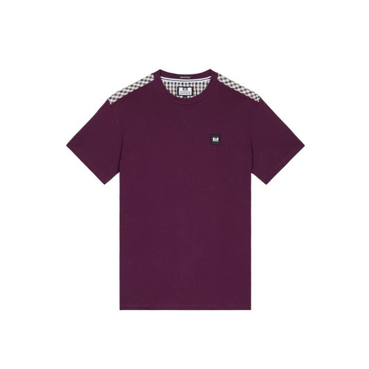 Weekend Offender Kids Junior Diaz T-Shirt Acai Berry/Mid House Check