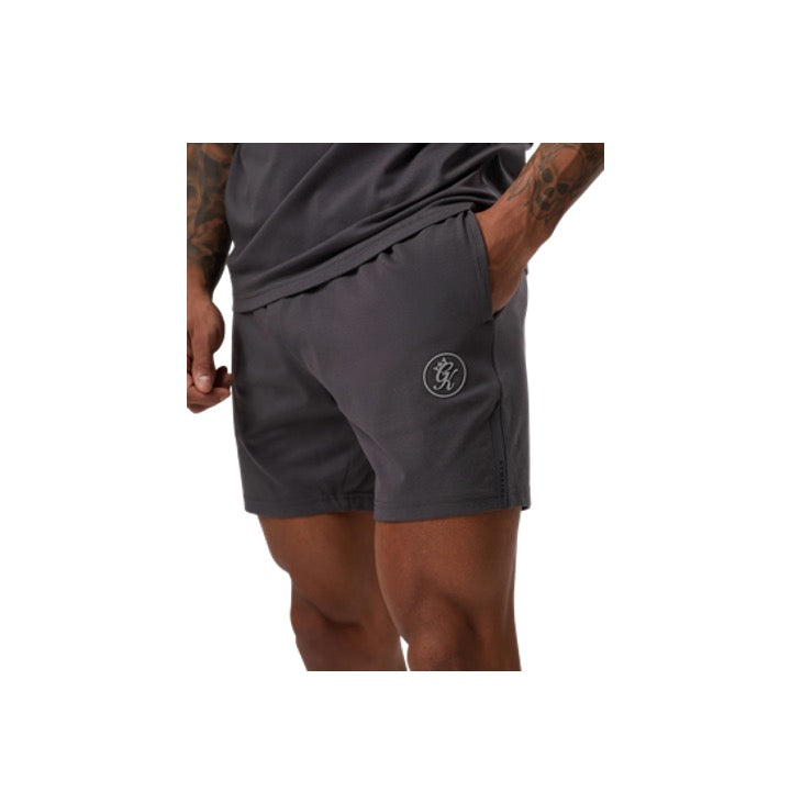 Gym King Pro Logo Jersey Shorts Graphite